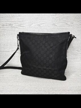 Gucci Black Monogram Crossbody Bag